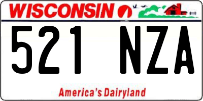 WI license plate 521NZA