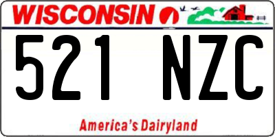 WI license plate 521NZC