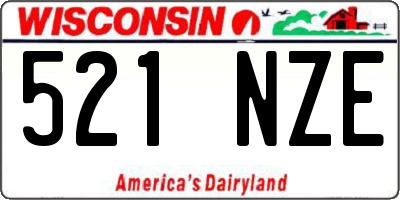 WI license plate 521NZE