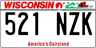 WI license plate 521NZK