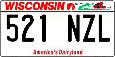 WI license plate 521NZL