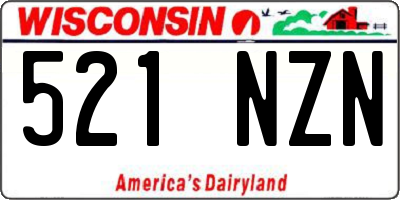 WI license plate 521NZN