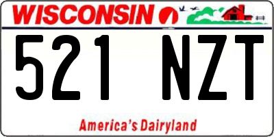 WI license plate 521NZT