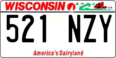 WI license plate 521NZY