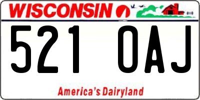 WI license plate 521OAJ