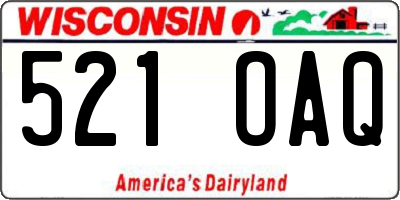 WI license plate 521OAQ