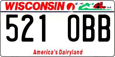 WI license plate 521OBB