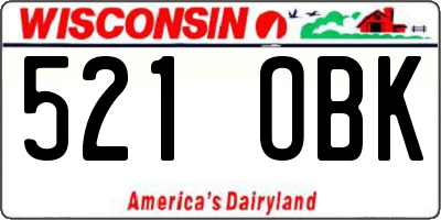 WI license plate 521OBK