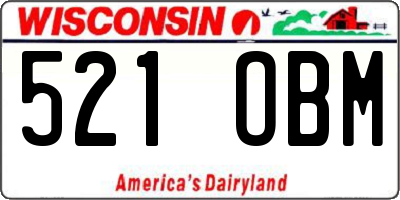 WI license plate 521OBM