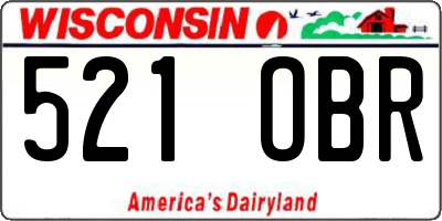 WI license plate 521OBR
