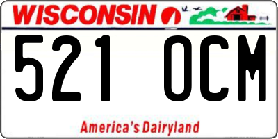 WI license plate 521OCM