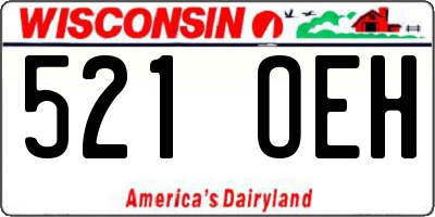 WI license plate 521OEH