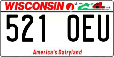 WI license plate 521OEU