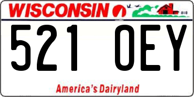 WI license plate 521OEY