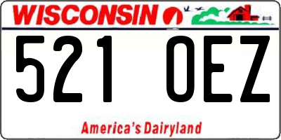 WI license plate 521OEZ