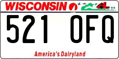WI license plate 521OFQ