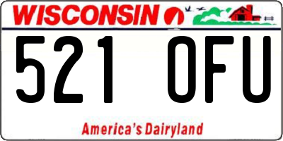 WI license plate 521OFU