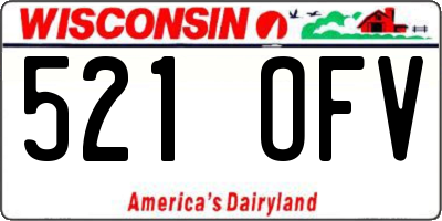 WI license plate 521OFV