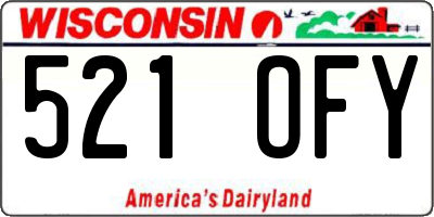 WI license plate 521OFY