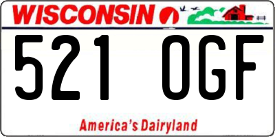 WI license plate 521OGF