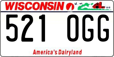 WI license plate 521OGG