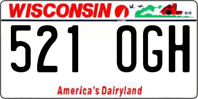 WI license plate 521OGH