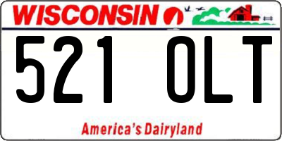 WI license plate 521OLT