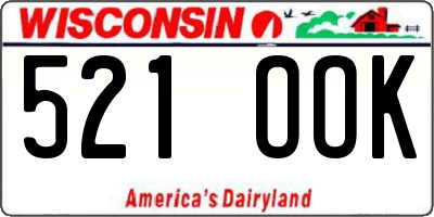 WI license plate 521OOK