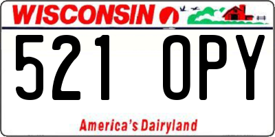 WI license plate 521OPY