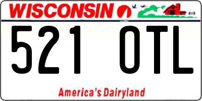 WI license plate 521OTL