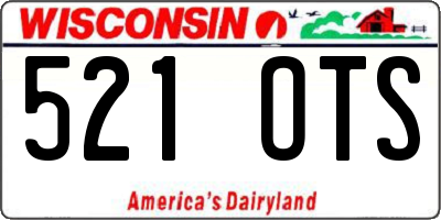 WI license plate 521OTS