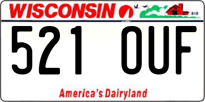 WI license plate 521OUF