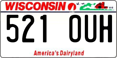 WI license plate 521OUH