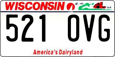 WI license plate 521OVG