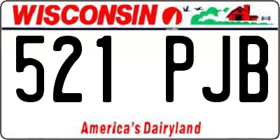 WI license plate 521PJB