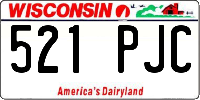 WI license plate 521PJC