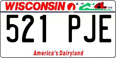 WI license plate 521PJE