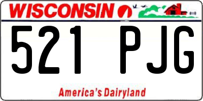 WI license plate 521PJG