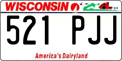 WI license plate 521PJJ