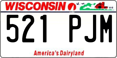 WI license plate 521PJM