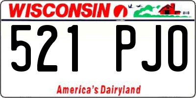 WI license plate 521PJO