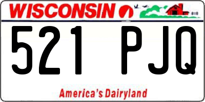 WI license plate 521PJQ