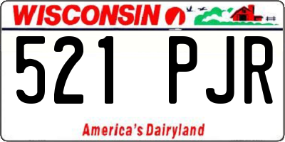 WI license plate 521PJR
