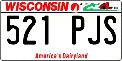 WI license plate 521PJS