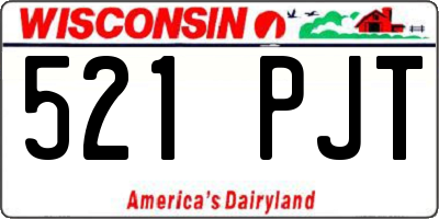WI license plate 521PJT