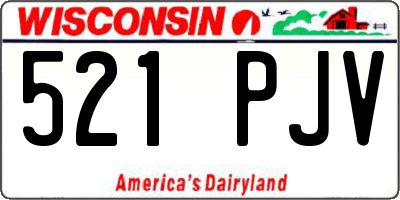 WI license plate 521PJV