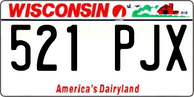 WI license plate 521PJX
