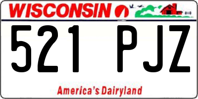 WI license plate 521PJZ