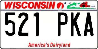 WI license plate 521PKA