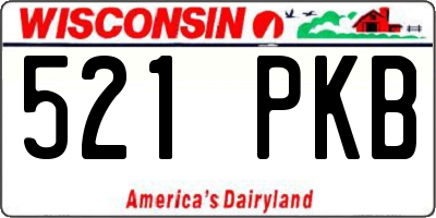 WI license plate 521PKB